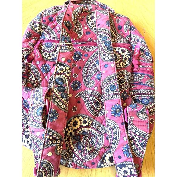 Vera Bradley Backpack Bag Quilted Paisley Floral Campus Boho Hippie L-XL main image 8